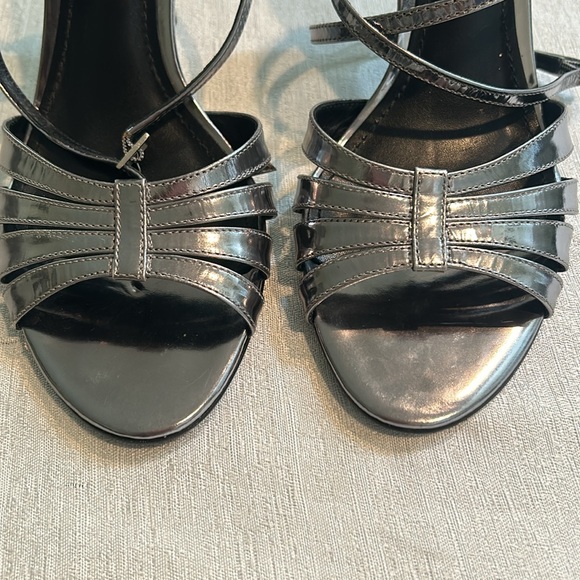 Via Spiga Strappy Metallic Stiletto Sandal Heels - Picture 3 of 9